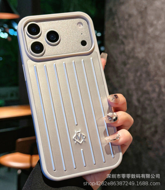 New Aluminum Alloy Apple/Red Suitcase-Style Full-Cover Phone Case Suitable for iPhone 16/15/14/13 Metal Models eprolo
