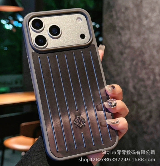 New Aluminum Alloy Apple/Red Suitcase-Style Full-Cover Phone Case Suitable for iPhone 16/15/14/13 Metal Models eprolo