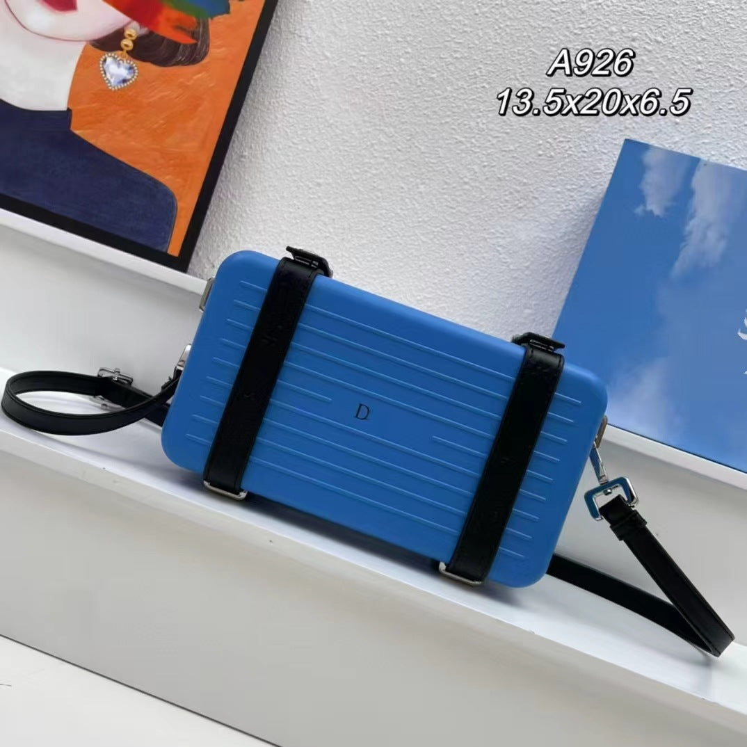 Co-Branded Luggage 2026 New Model Unisex Hard-Shell Shoulder Crossbody Bag Stylish Fashion Color-Blocking Box Bag Trendy eprolo