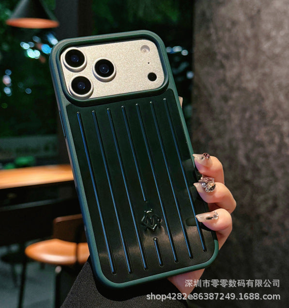 New Aluminum Alloy Apple/Red Suitcase-Style Full-Cover Phone Case Suitable for iPhone 16/15/14/13 Metal Models eprolo