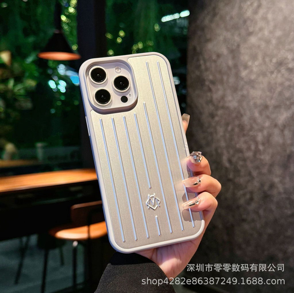 New Aluminum Alloy Apple/Red Suitcase-Style Full-Cover Phone Case Suitable for iPhone 16/15/14/13 Metal Models eprolo