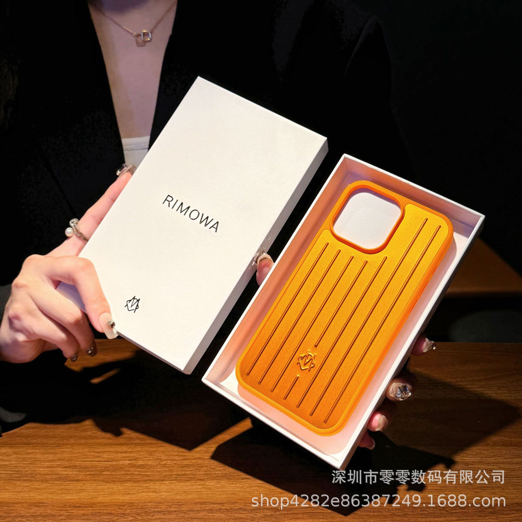 New Aluminum Alloy Apple/Red Suitcase-Style Full-Cover Phone Case Suitable for iPhone 16/15/14/13 Metal Models eprolo